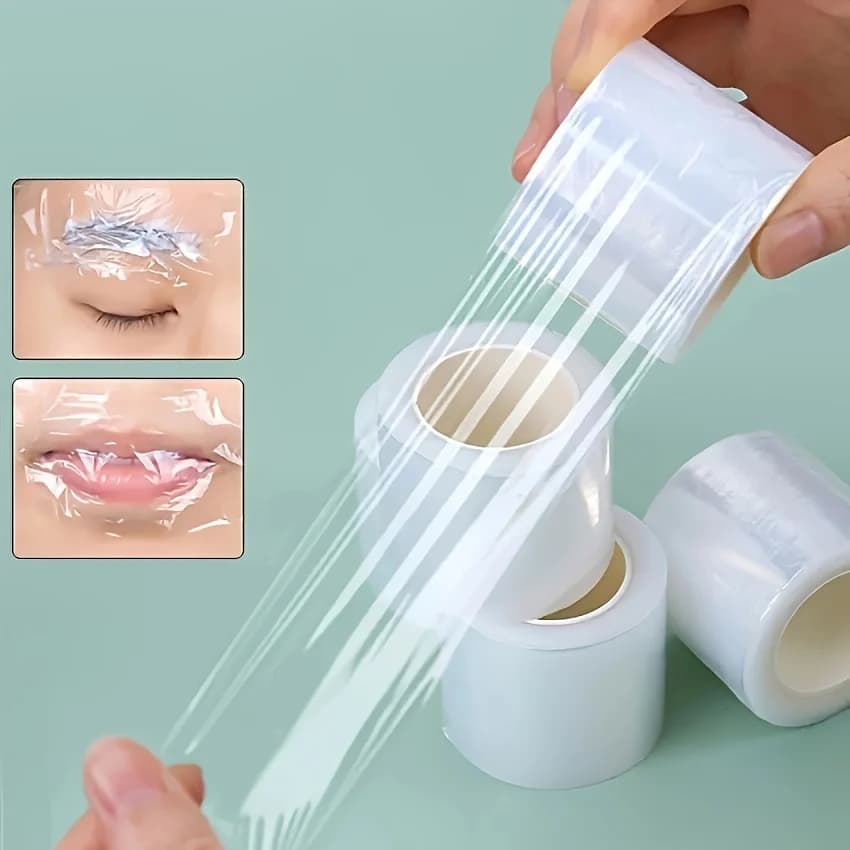 1 rotolo di pellicola per tatuaggi avvolgere la copertura trasparente forniture per labbra usa e getta in plastica per sopracciglia