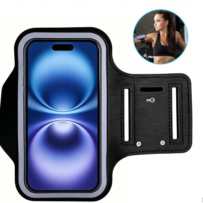 Arm Band Sport Case For iPhone 15 12 13 14 16 17 Plus Pro Max Running Sport Waterproof Gym Workout Smart Phone Case Holder Pouch