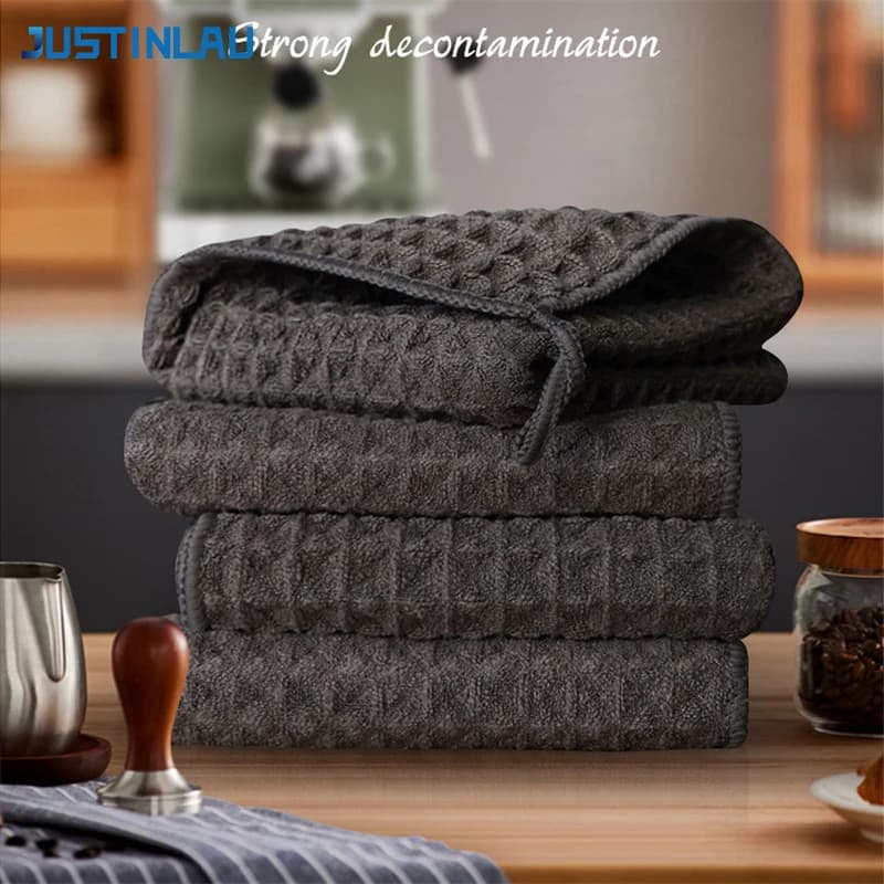 JUSTINLAU Coffee Bar Barista Asciugamano per pulizia Asciugamani in microfibra super assorbente per la casa Caffè Detergente per macchine da caffè