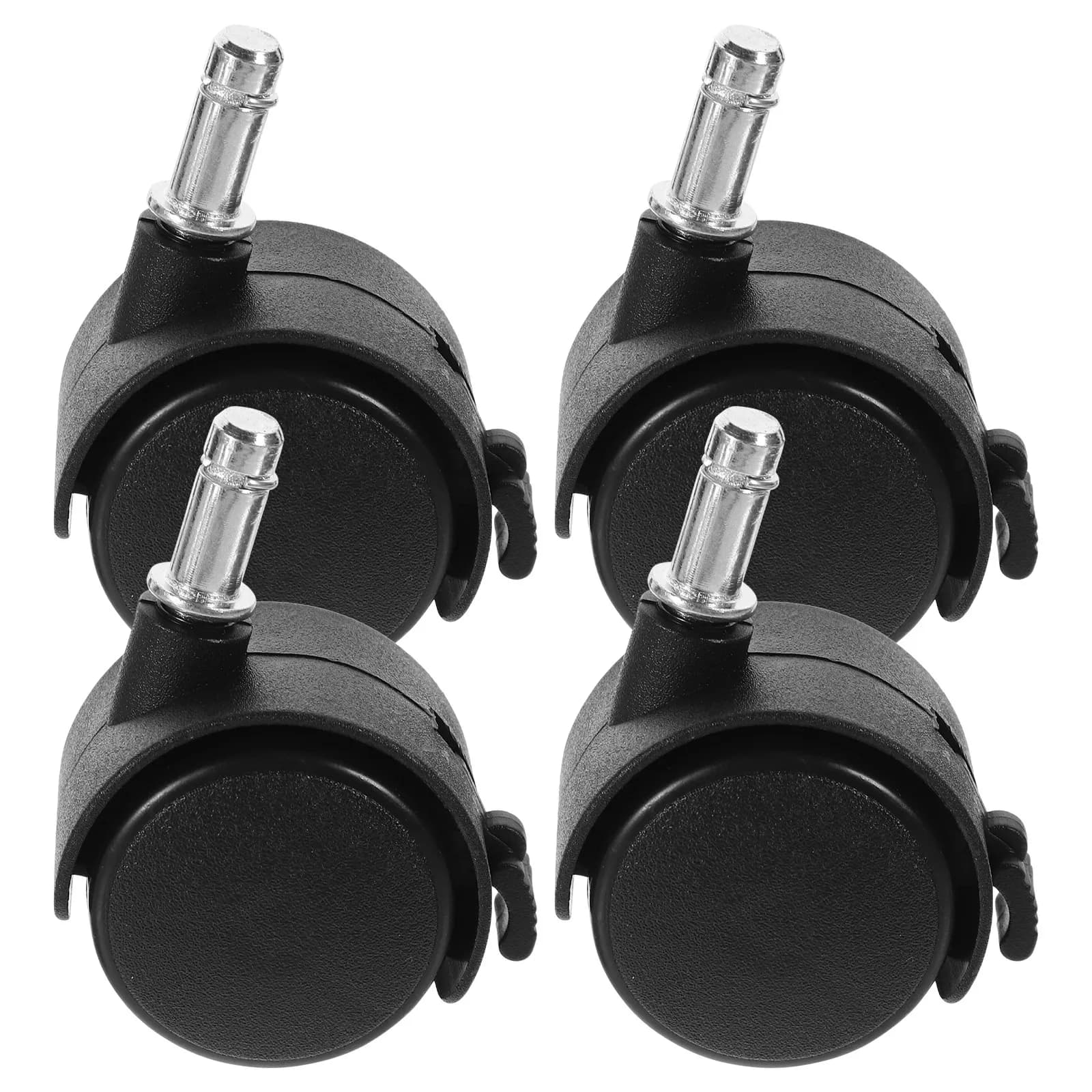 4Pcs Heavy Duty Swivel Trash Can Wheels with Stem Mount Brake Function for Easy Rolling Compatibility with Bins Storage Boxes