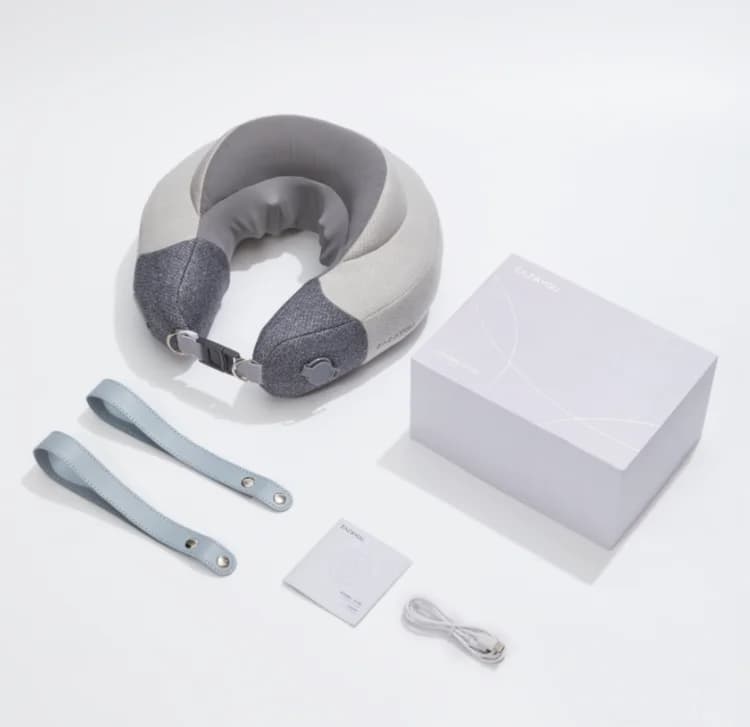 Cuscino gonfiabile per massaggiatore per il collo a forma di U originale di fabbrica con funzione di calore portatile per la casa e i viaggi