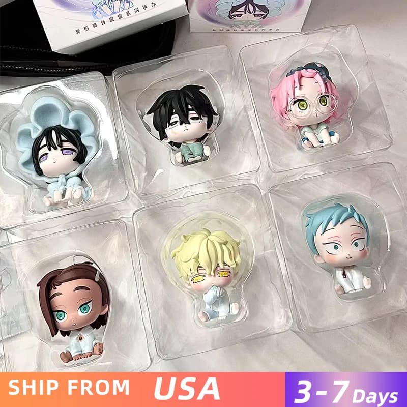 6PCS Alien Stage Free Stage Series Blind Box TILL Periferiche di animazione bidimensionali Collezione Modello Doll Regali a sorpresa Giocattolo
