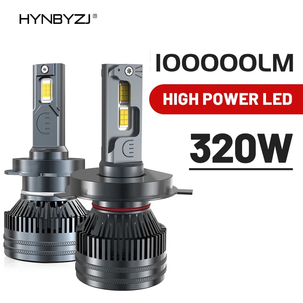 HYNBYZJ H7 H4 H11 Faro LED 320W Ad alta potenza H1 H8 H9 HB4 HB3 9005 9006 9012 Turbo Lampada 6000K Luce bianca per auto