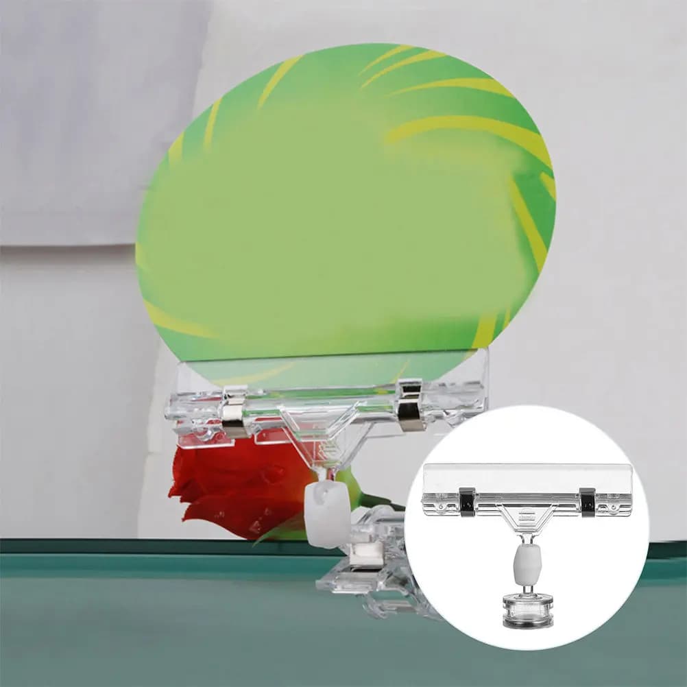 6 Pezzi Clip Porta Prezzo Magnetici, Supporto Etichette con Forte Presa, Dimensioni Compatte per Esposizione Frutta e Verdura, Morsetti per Lavagna