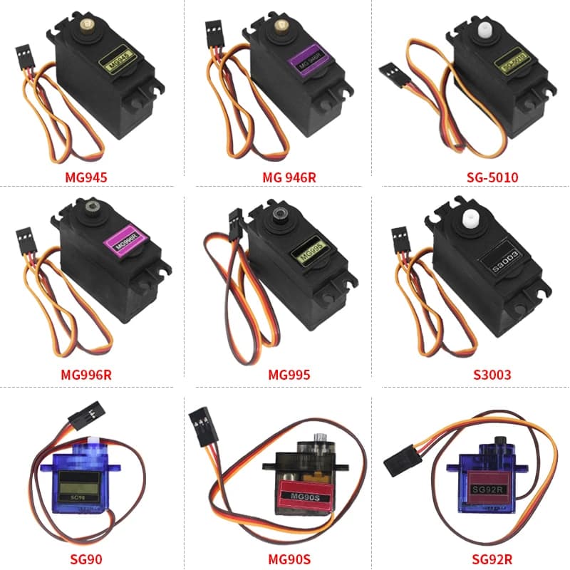SG90 SG02R MG90S MG995 MG996 Servo Metal Gear for model helicopter boat for Arduino UNO mechanical DIY arm MG946R MG945R MG996R