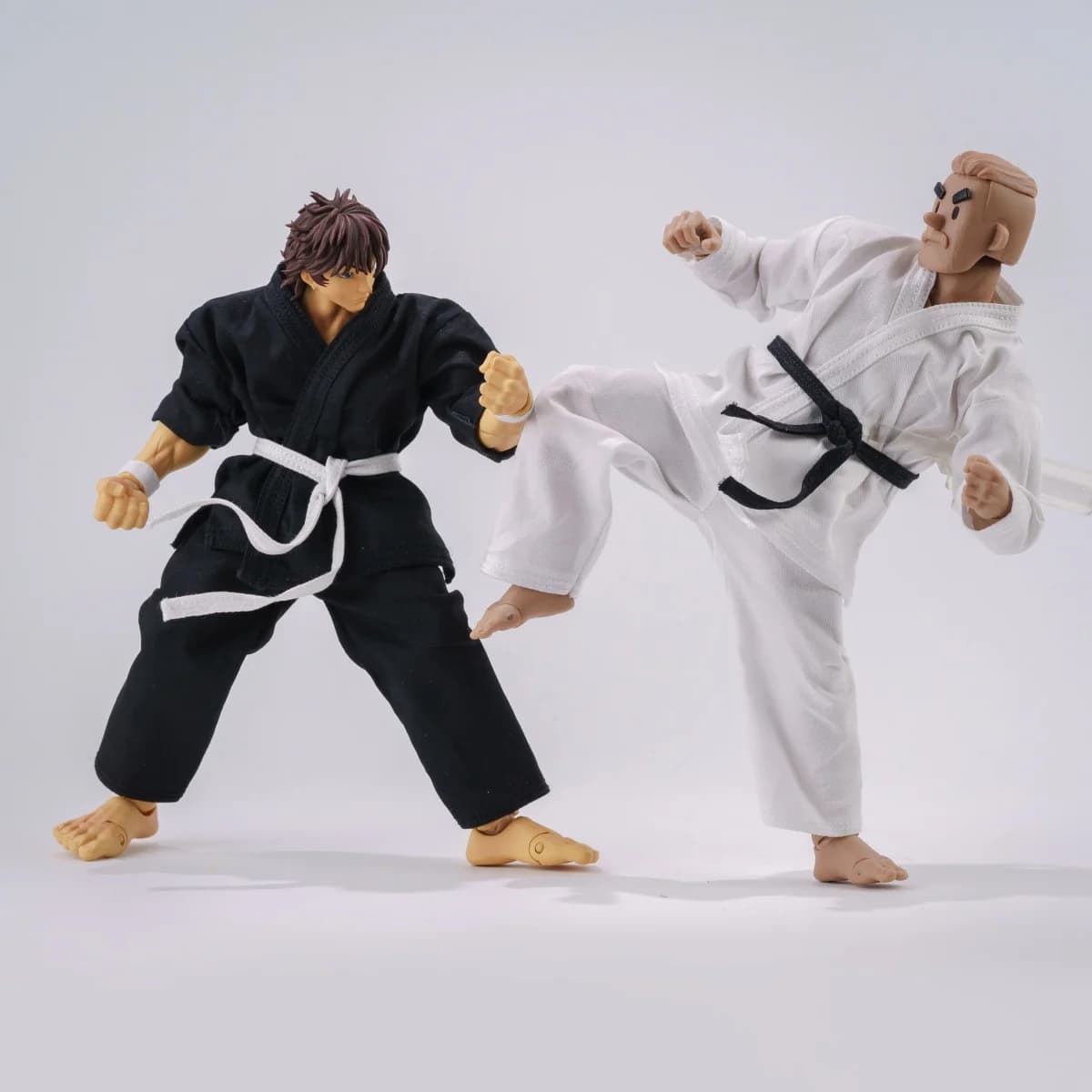 Uniforme da taekwondo classica in scala 1/10 fatta a mano per tuta da judo da combattimento sportivo per modello di corpo di action figure ADAM da 6 pollici