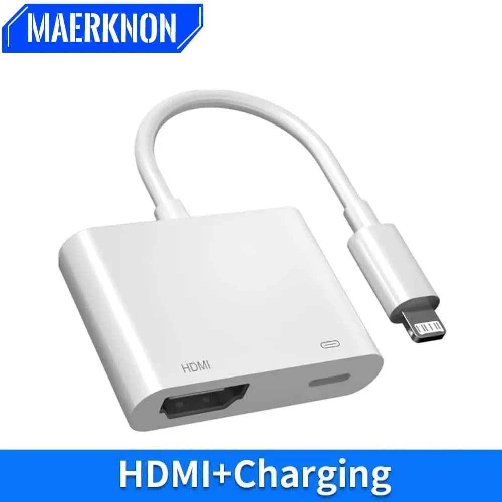 HDMI HD 1080P compatible projection cable, adapter with synchronized audio connector for screen, from Lightning to HDMI, HDMI compatible converter