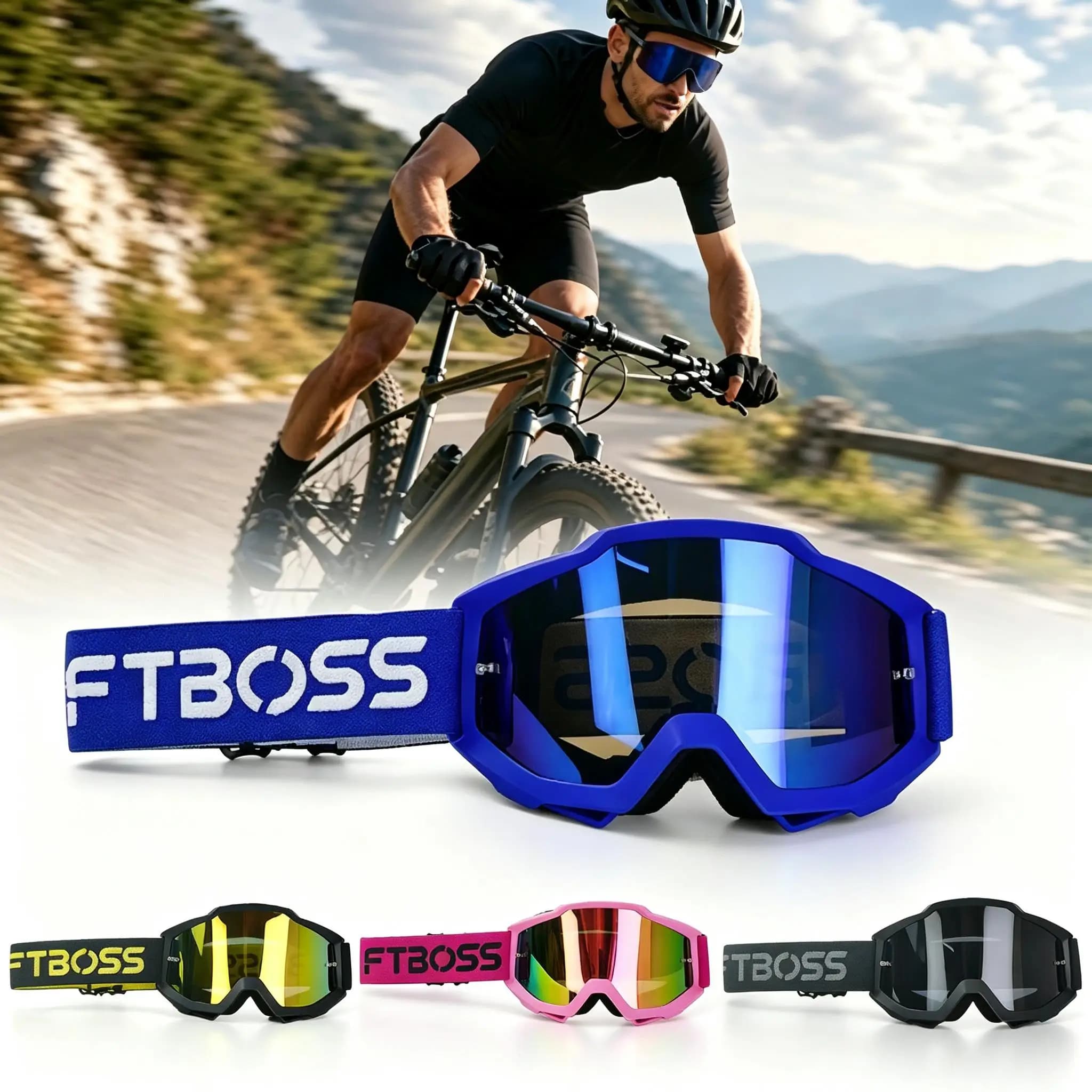 Multi-scene Sports Goggles Adult Outdoor Eyewear for Motorcycle Motorbike Ski Cycling ATV MTB Wind Sand Dust Protection