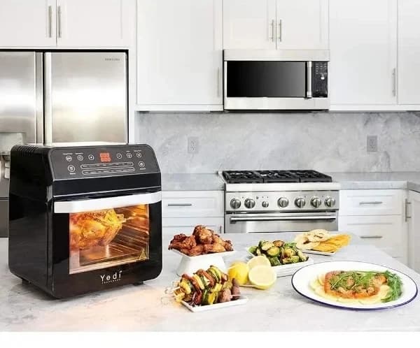 th Total Package Friggitrice ad aria 18 in 1, con girarrosto e disidratatore + 100 ricette, 12,7 litri