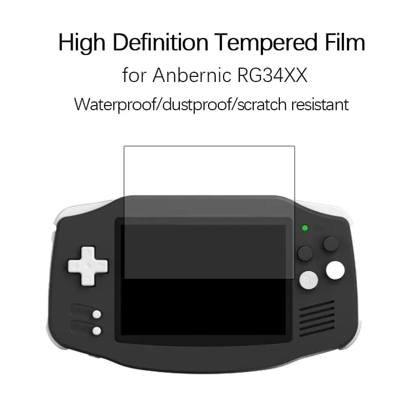 Pellicola proteggi schermo HD per Anbernic RG34XX 9H Pellicole in vetro temperato antigraffio per accessori di gioco per console Anbernic RG34XX