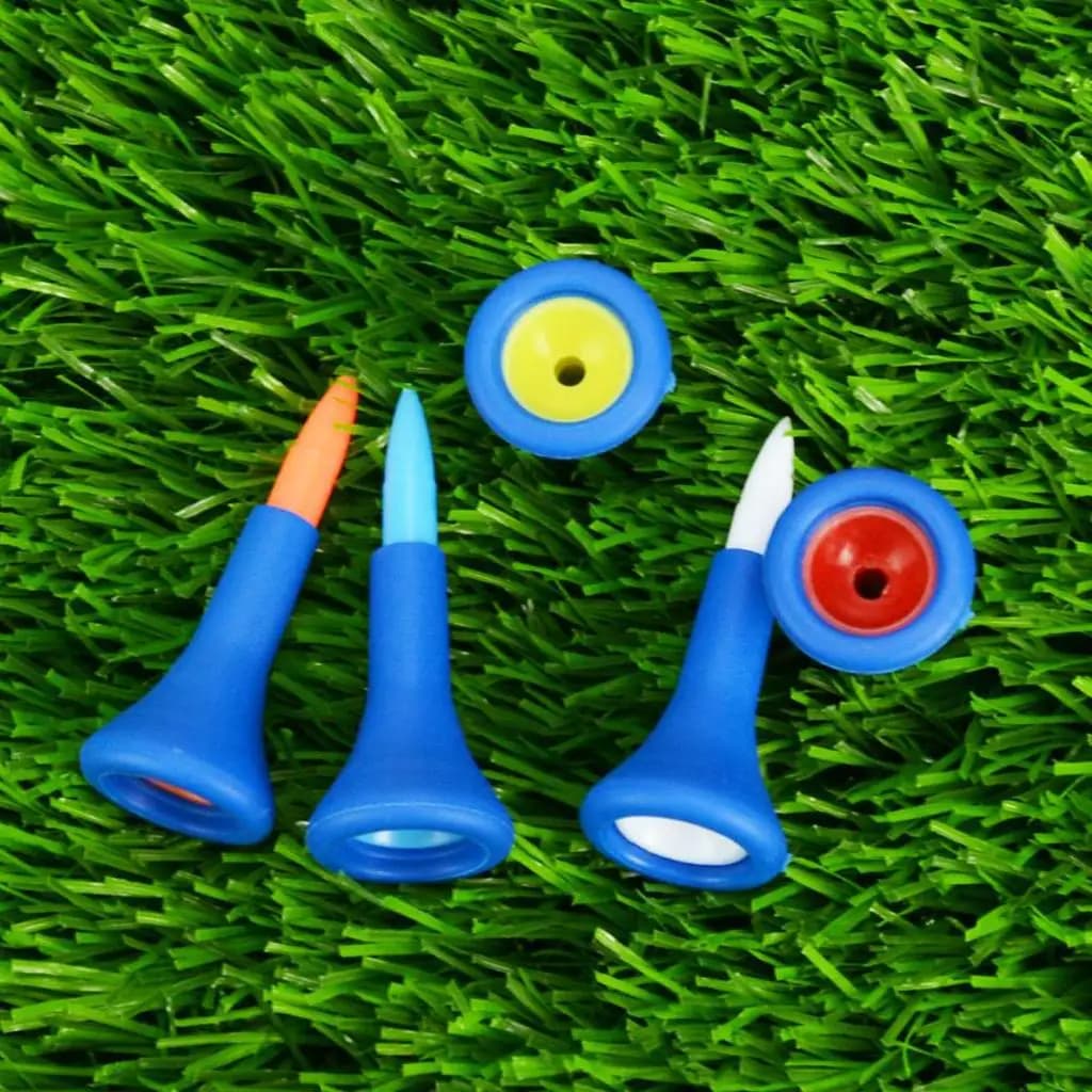 Set di 10 Tee da Golf in Gomma con Cuscinetto Corto, Accessori per Allenamento Golf, Leggeri e Resistenti