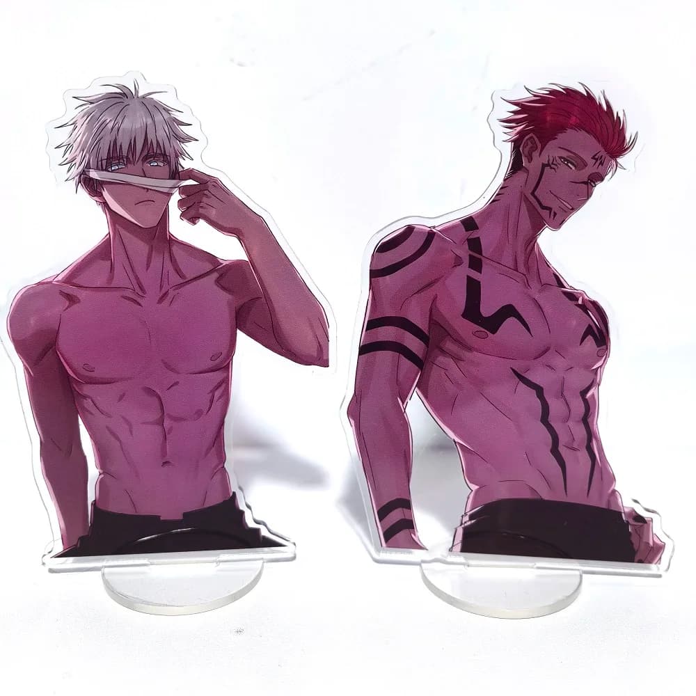 15CM Anime Jujutsu Kaisen Gojo Satoru Nanami Acrilico Stand Figura Piatto Cappotto Invernale modello Scrivania Decorazione Regalo