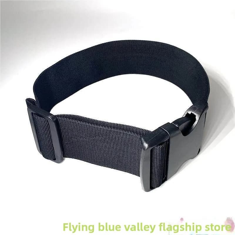 Portable Elastic Tape for Yoga Mat, Fixing Belt for Domestic Use, Magic Strap Closure in Nylon Polyester, Blue Braided Belt