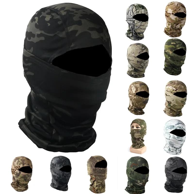 Passamontagna mimetico maschera facciale 3D tuta Sniper sci ciclismo cappuccio mimetico caccia pesca copricapo Camo cappello sciarpa