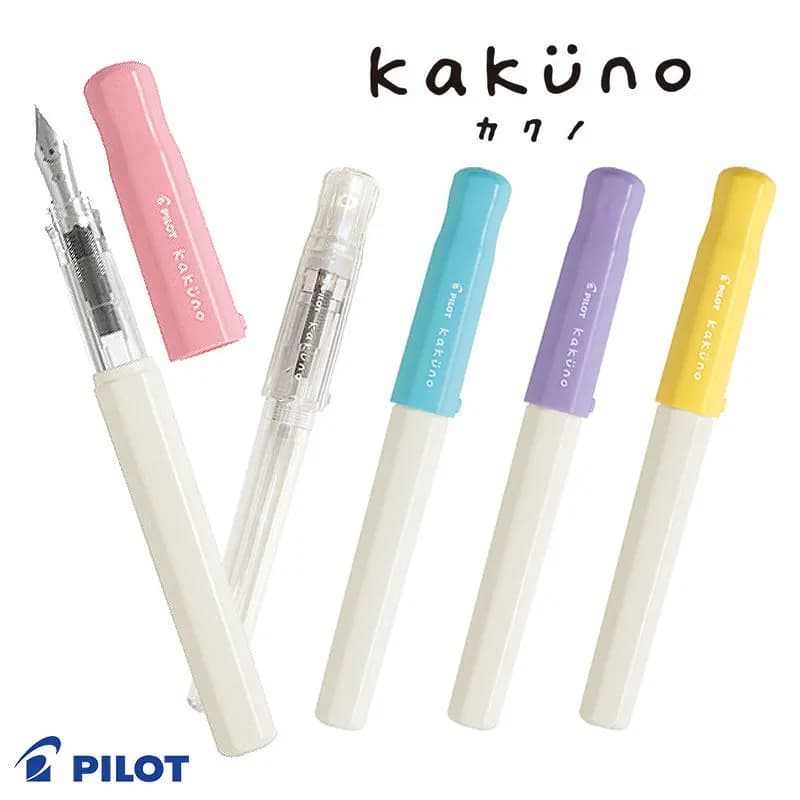 Pilot Kakuno Fountain Pen,Multi-Colors EF/F/M Smiley Face Nib Comfortable Grip Gift for Writer And Students Aesthetic stationery