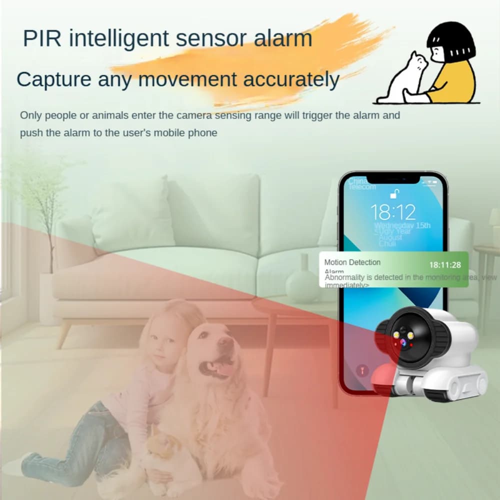 WIFI 1080P HD Telecamera PTZ IP Protezione di sicurezza Telecamera di sorveglianza Monitoraggio automatico Baby Animali domestici Monitor Smart Home Robot Telecamere Nuovo