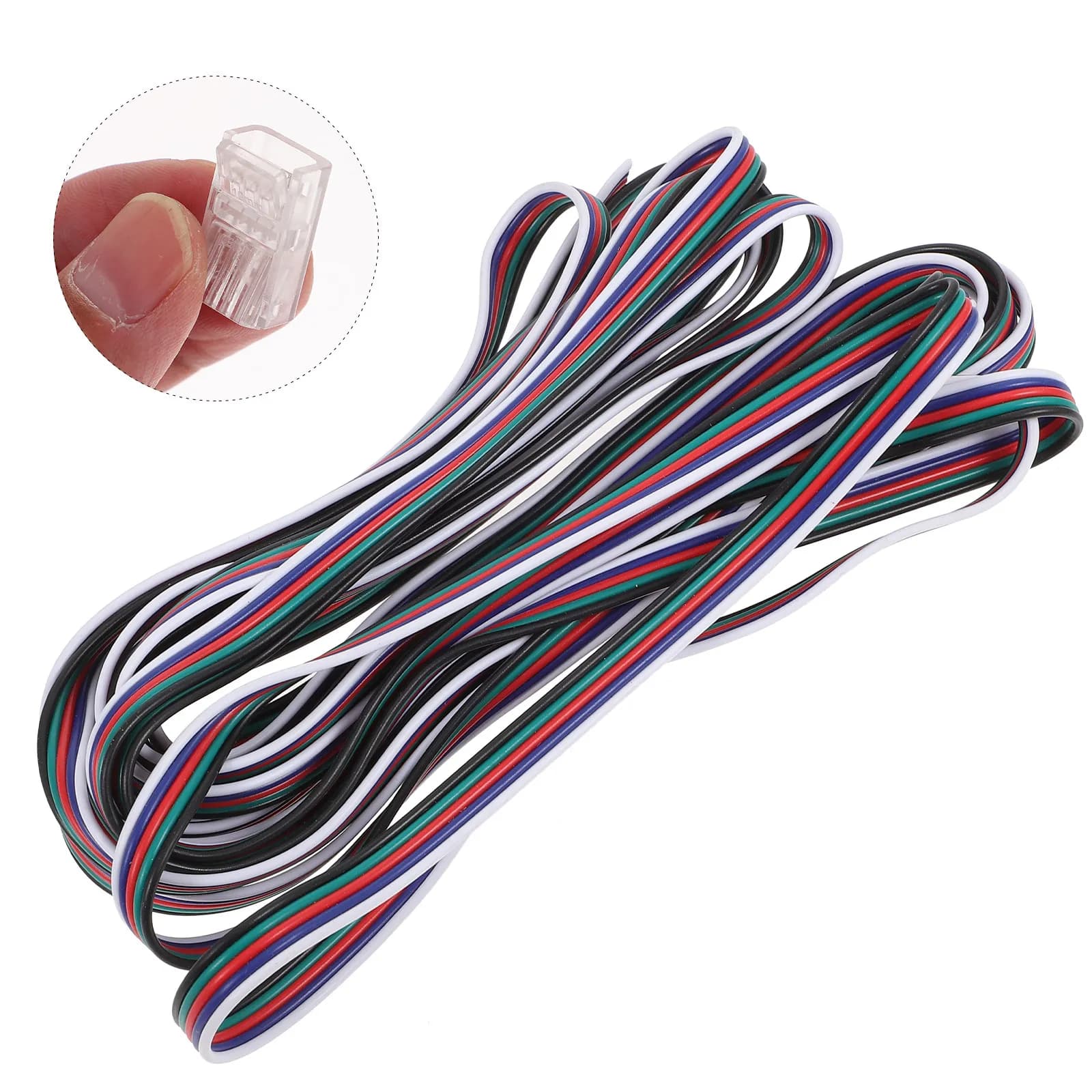 Set di Connettori per Strisce LED 12mm RGB Senza Saldatura, Adattatore a 5 Pin, Kit di Riparazione ed Estensione per Strisce Luminose LED RGB