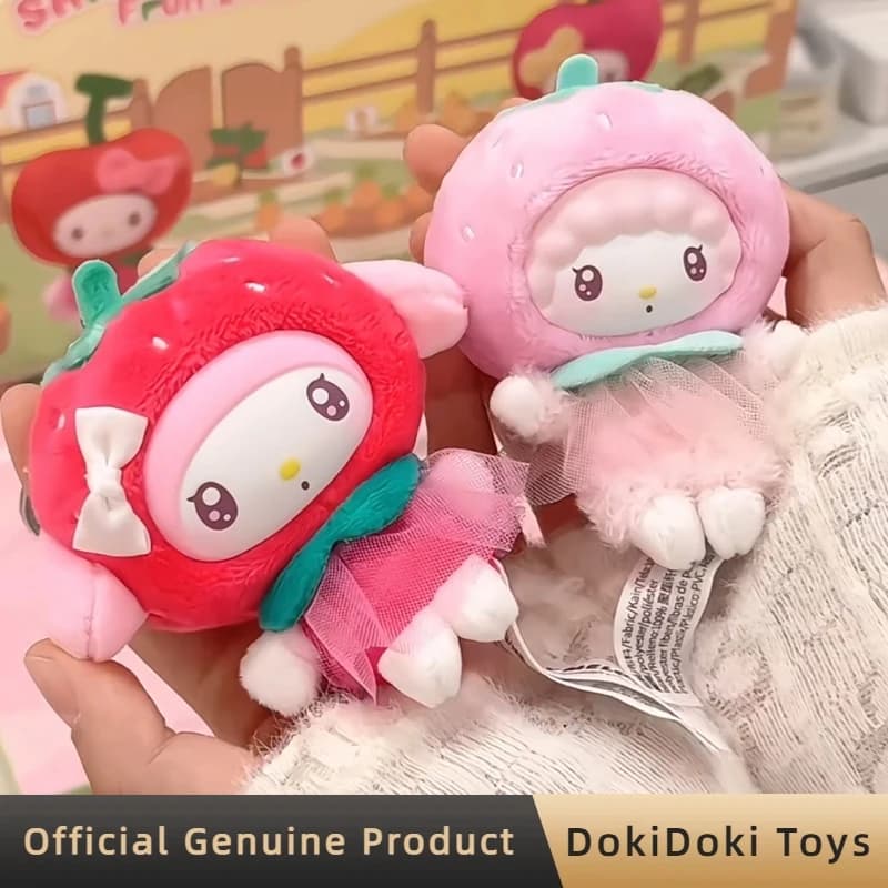 Series Mini Fruit and Vegetables with Original Sanrio Characters, Blind Box, Nice Vinyl Pendants, Dolls, Figure Kitty, Toys Mystery Box