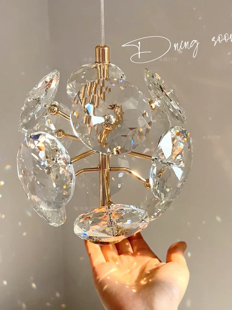 Modern K9 pure crystal bedside table small chandelier light luxury crystal wall lamp ceiling lamp decoration bar noble lamps