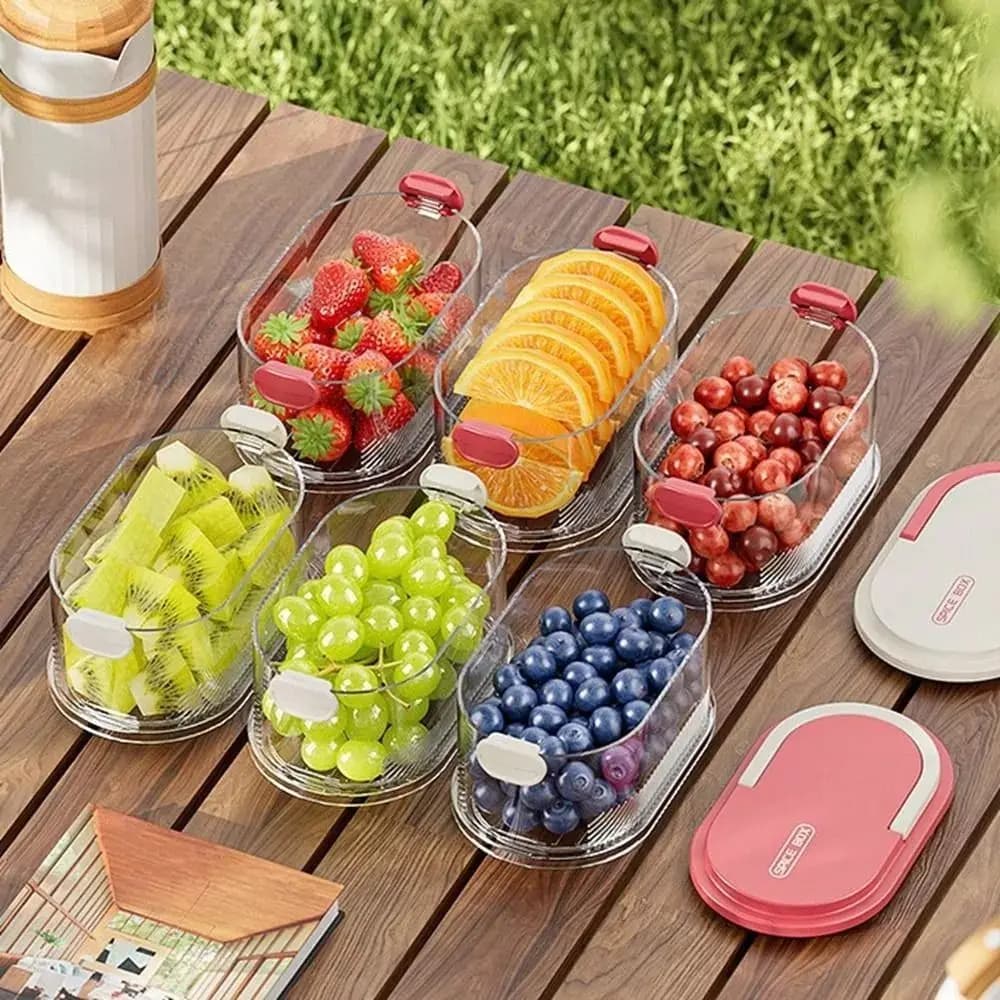 Nuovo Set di Contenitori Impilabili per Spezie, Design Salvaspazio, Scatola di Stoccaggio a Doppio Strato, Contenitore Portatile per Barattoli di Spezie da Cucina