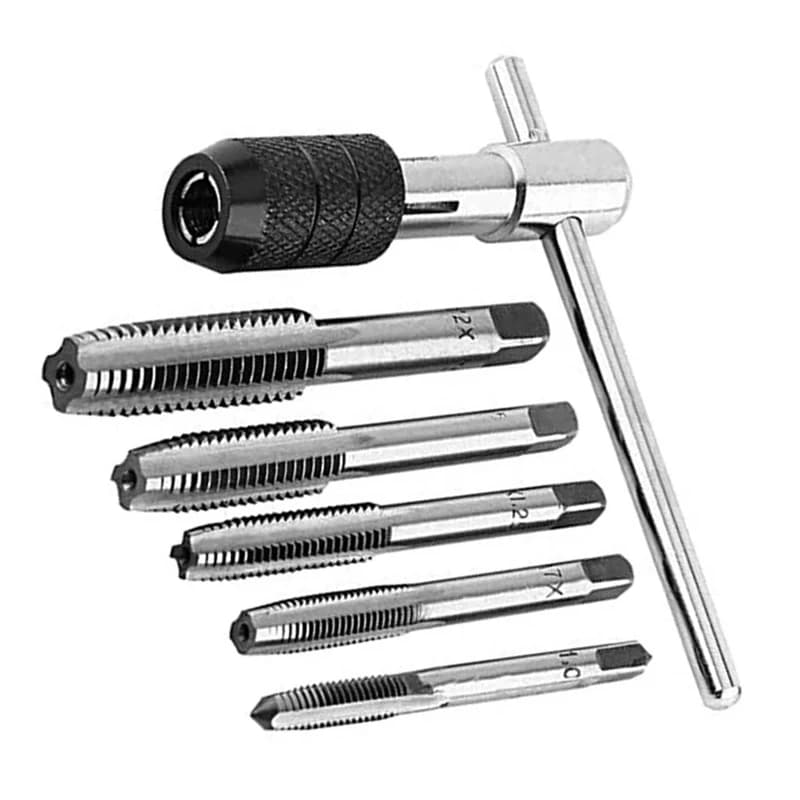 Ratchet Tap Adjustable T-Handle Holder Wrench With M3-M8 Screw Machine Hand Tool Thread Metric Plug T-shaped Tapping Tools