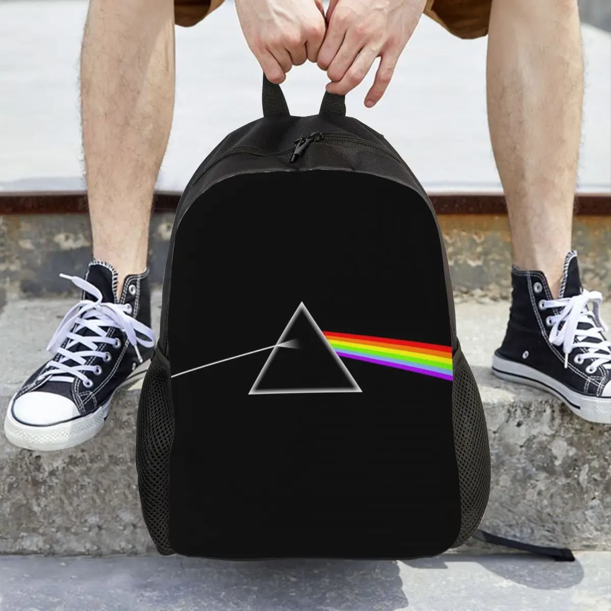 Singer Love Pink Band Floyd Backpack Daypack Large Capacity Children BookBag School Bag Shoulder Bags for Men Women