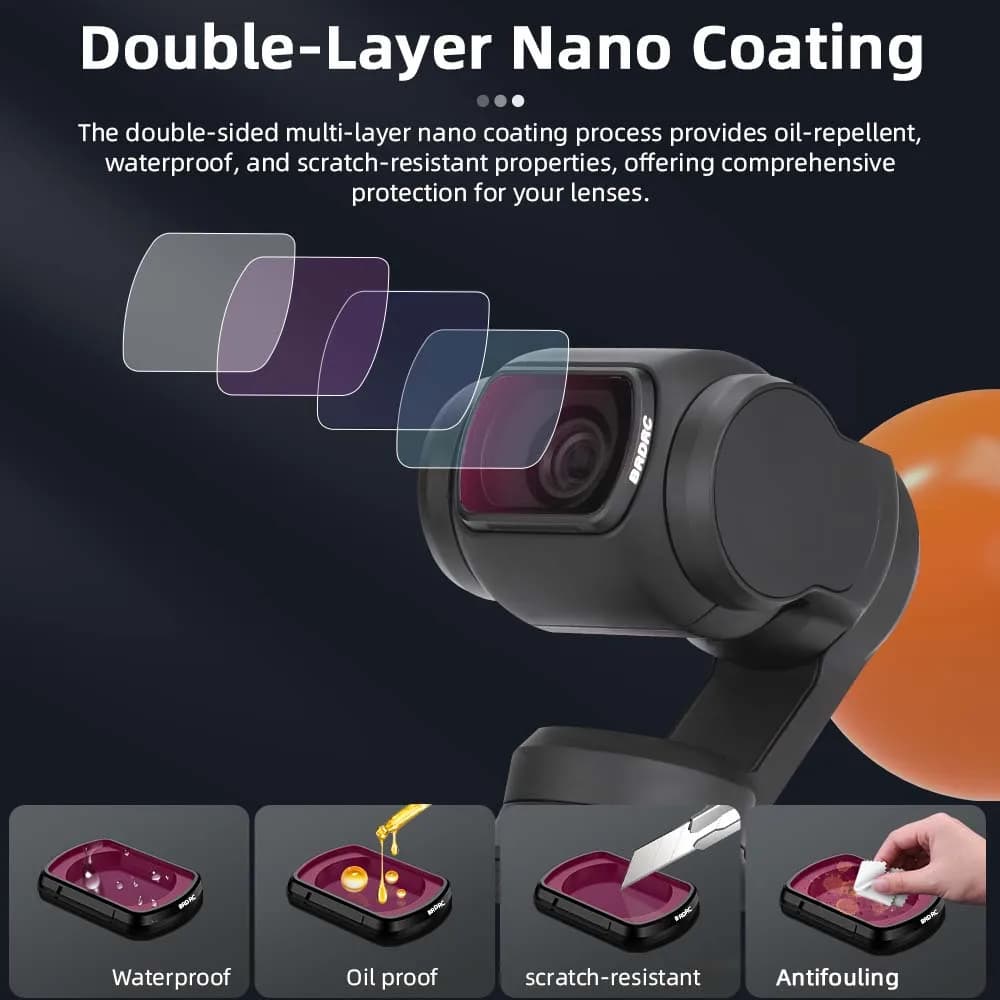 Kit Filters ND CPL for DJI Osmo Pocket 3 / Filters ND4 8 16 32 UV, Gymbal Camera Accessories with HD Glass Coating