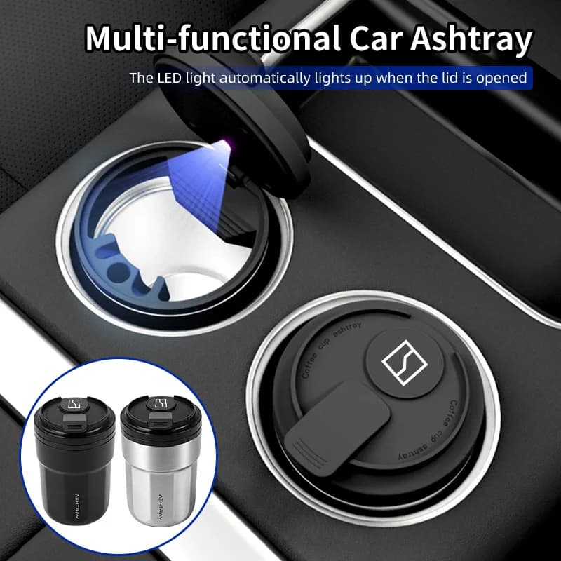 Car Coffee Cup Ashtray Garbage Storage Cup Auto Accessories Universal Size For Zeekr 001 FR 007GT EX1E MIX X 007 009