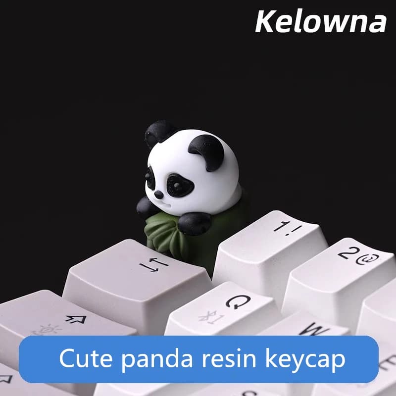 1 pezzo carino panda tema chiave cap stampa 3D resina keycap per MX Switch tastiera meccanica fatta a mano fai da te R4 1U