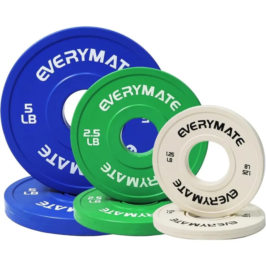 Piastre per cambio peso 1,25LB 2,5LB 5LB Set Piastre paraurti per piastre frazionarie per piastre pesi paraurti per allenamento incrociato Inserto in acciaio