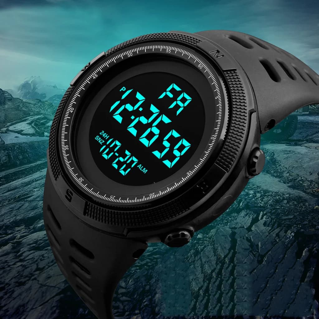 Orologio elettronico per uomo Orologio sportivo Multifunzione Moda Sport Orologio digitale a LED luminoso Ragazzo Studente Adolescente