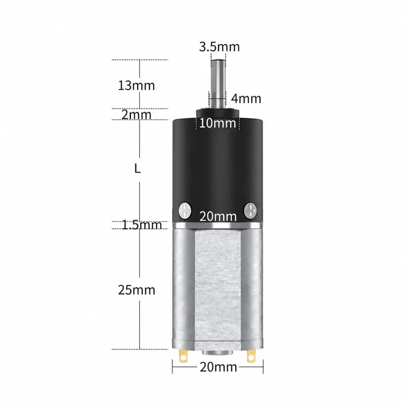 20mm 130 Micro DC Planetary Geared Motor Adjustable Speed Forward Reverse Low Speed for Curling Iron