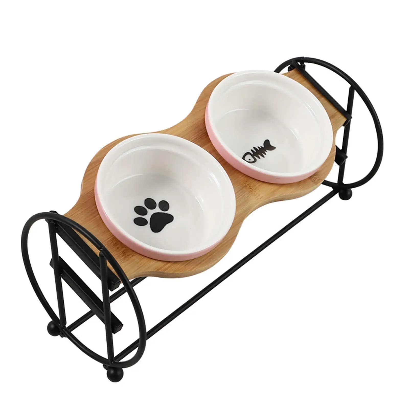 pets food Feeder Holder Food Dispenser Waterproof Elevated Raised Bowls Stand