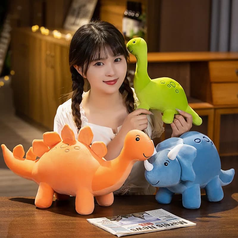 Cartone animato colorato dinosauro peluche simpatici animali di peluche triceratopo peluche Kawaii morbidi giocattoli per bambini per ragazzi ragazze decorazioni per la casa