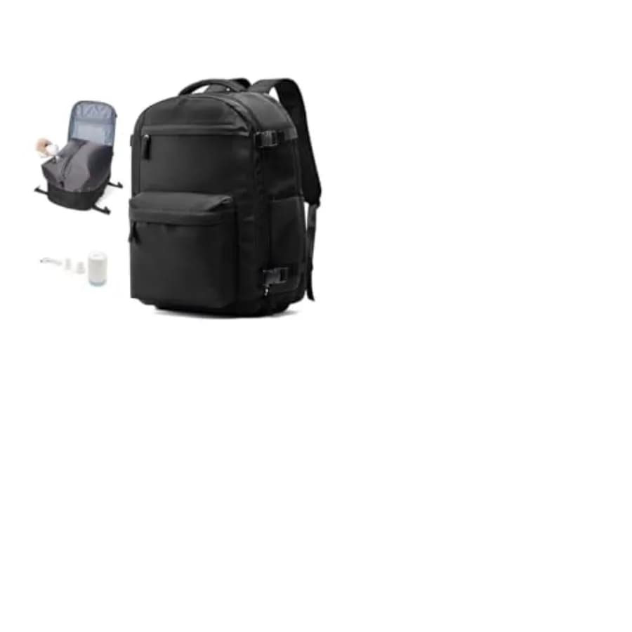 WONHOX Vacuum Seal Backpack for Travel with Air Pump Daypack Carry on Flight Approved Compression Laptop Space Saver Bags Stora