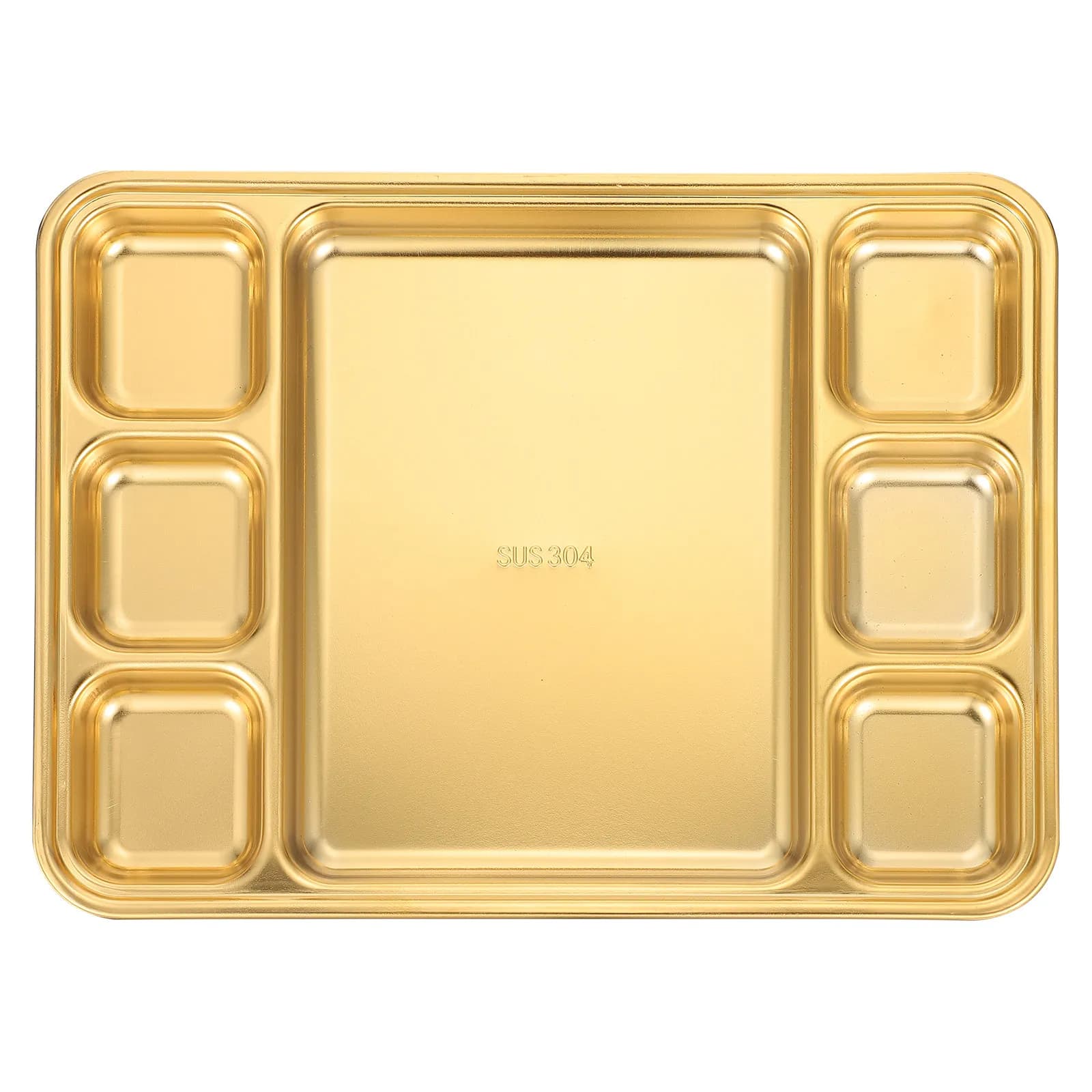 Stainless Steel Plate with Multipli Parts, Food Containers, Pizza Tray, Practical Porction Control