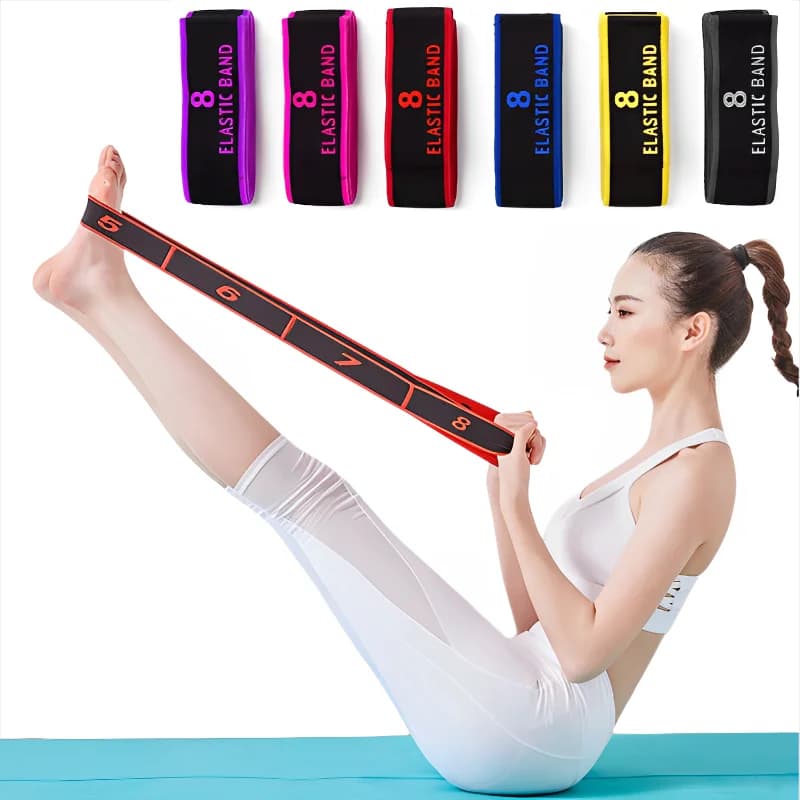 Elastic Band for Dance 8 Sections, Stretching Strap Yoga and Pilates