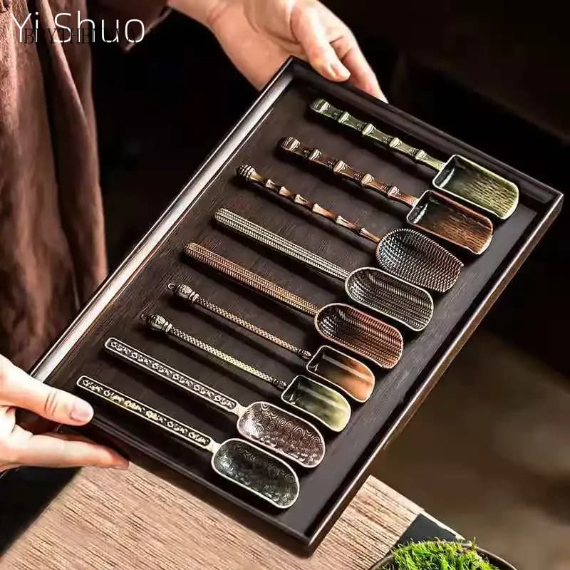 Alloy Tea Spoon Xiangyun Caddy Tea Spoon Kung Fu Ceremony Set Utensils Shovel Shovel Nuts Scoop Spice