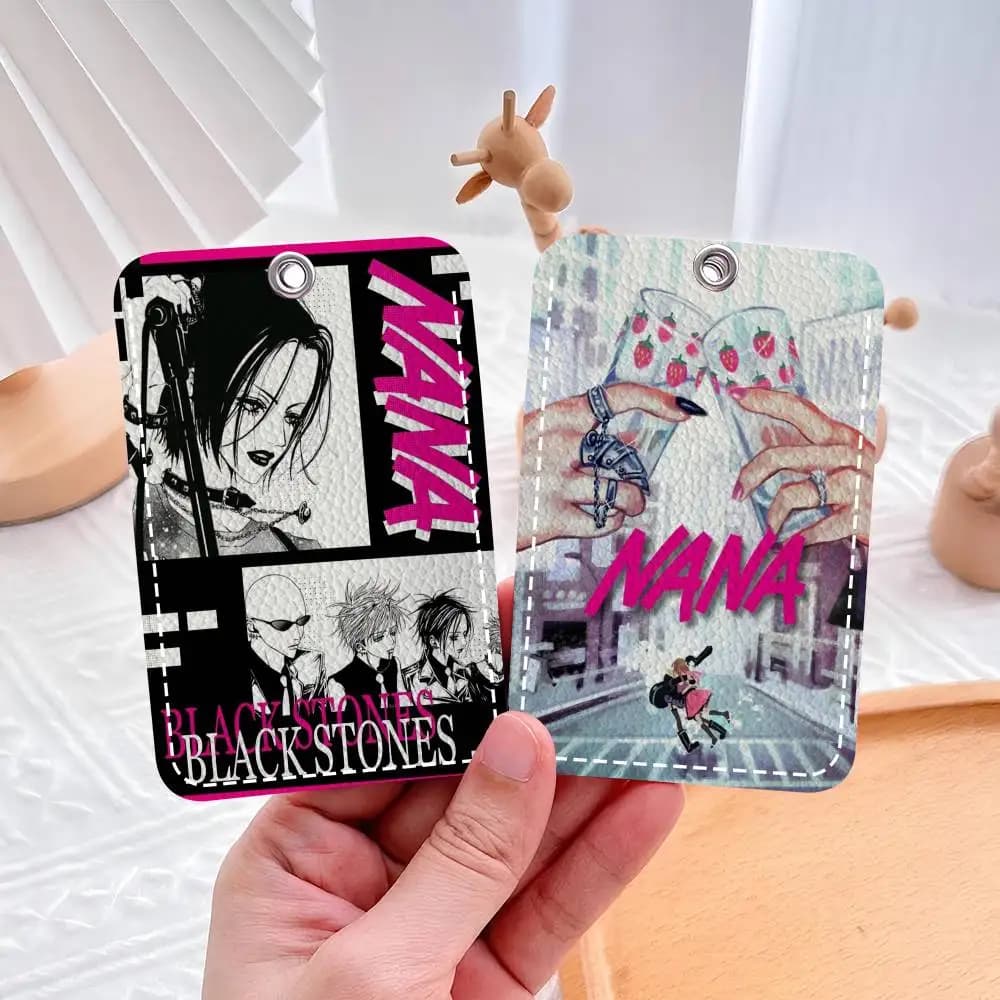 Portafoglio in Pelle Sottile per Carte e Documenti con Design Anime N-NANA Shoujo Manga, Ideale per Ufficio e Scuola