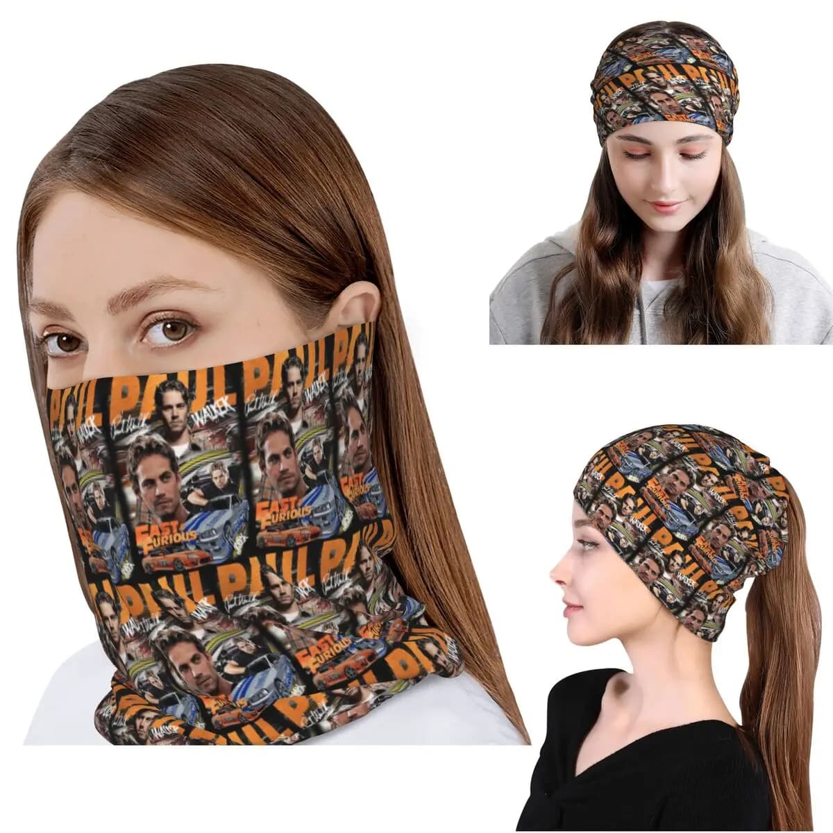 Bandana Fast & Furious, Copricollo, Maschera, Sciarpa, Fascia per la Testa, Berretto per Uomini e Donne, Lavabile