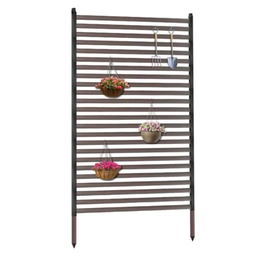 Schermo per la privacy da esterno 35" x 59" - Pannelli decorativi in metallo per bidoni della spazzatura 3FT x 5FT