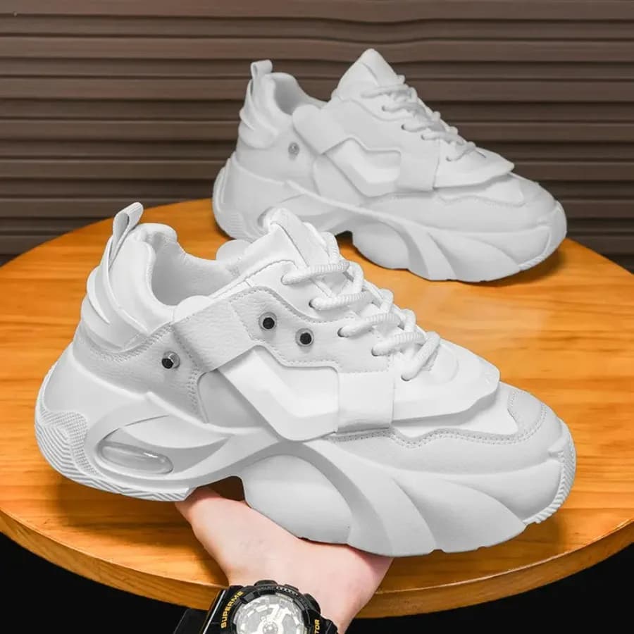 Scarpe da Uomo Extra Large, Sneakers Chunky alla Moda, Versatili, Casual, Resistenti all'Usura, Antiscivolo, Leggere e Traspiranti