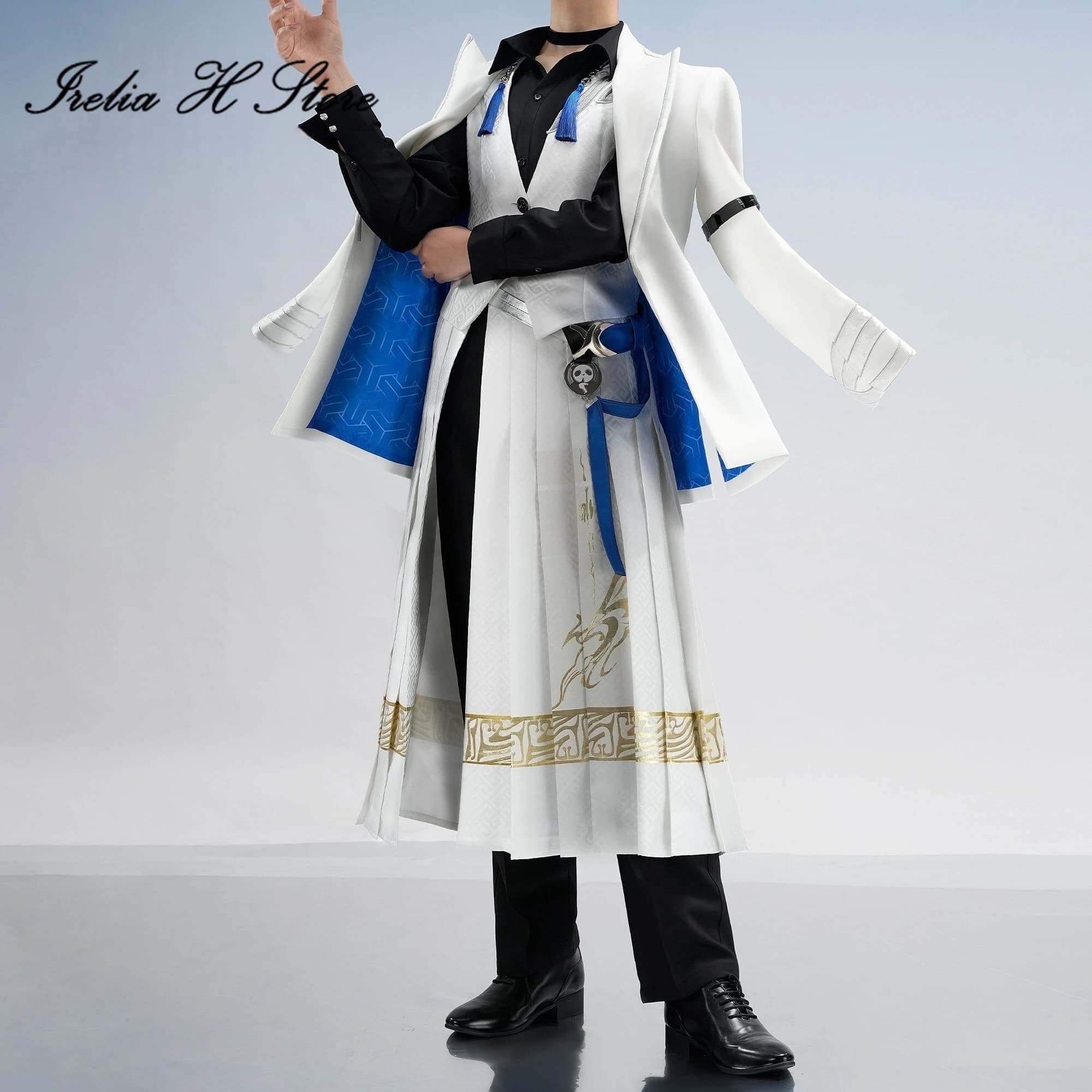 Costume cosplay di Jing Yuan da Irelia H Honkai: Star Rail, uniforme da gioco di Jing Yuan, per cosplay di Halloween, da uomo