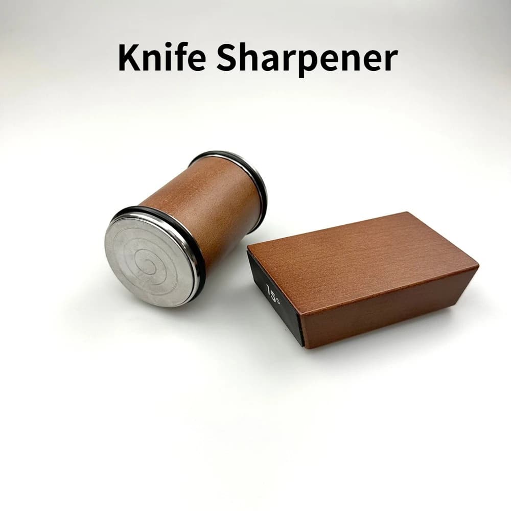 Magnetic Roller Sharpener with Knife Support, Diamond Stone Kit for 15 and 20 Grades, Kitchen Accessories