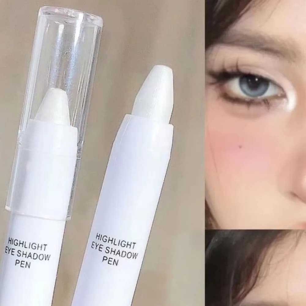 Nuova penna per ombretto perlato che illumina la evidenziatore bianco a prova di sbavature Palpebra a lunga durata sotto la piega Matita per eyeliner
