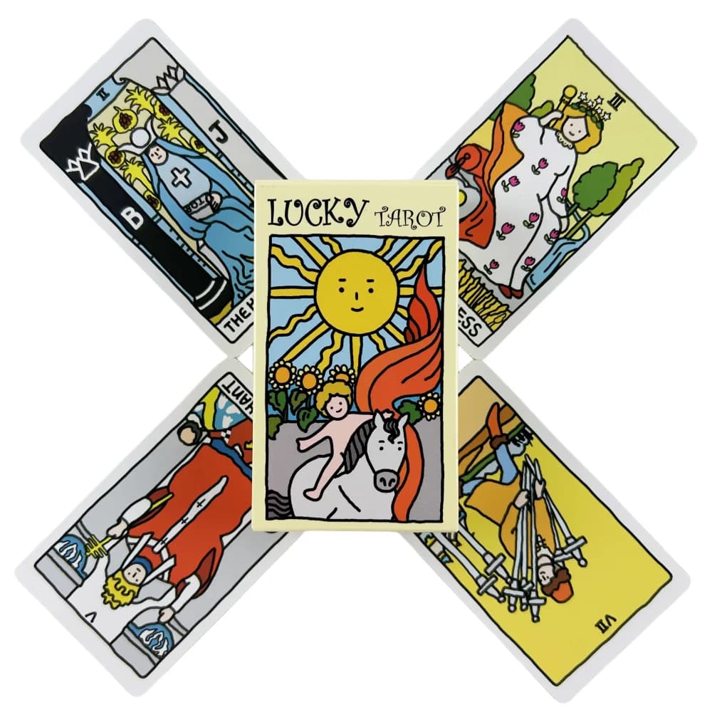 Lucky Tarot Cards Of Rider Un mazzo da 78 messaggi Oracle English Visions Divination Edition Borad Playing Games