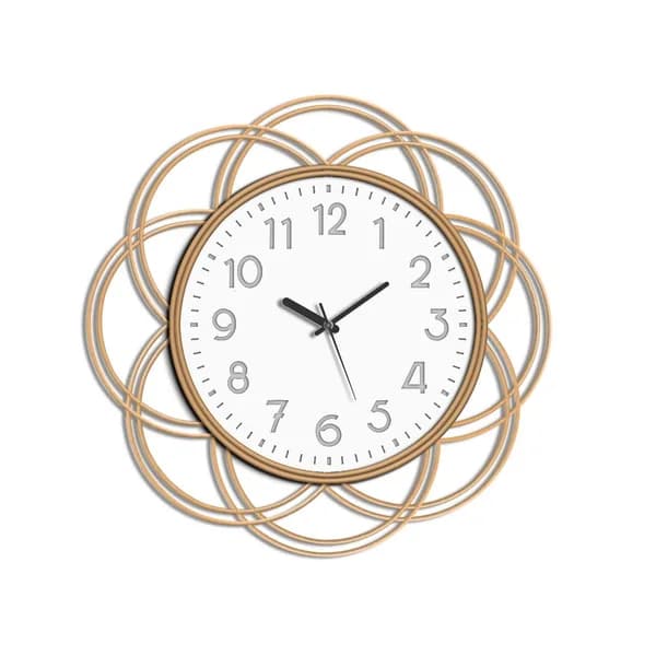 &c 60cm Wooden Large Modern Creative Iron Art Simple Design Bedroom Wall Hanging Clock Decoration Watch Wholesale Dropshipping