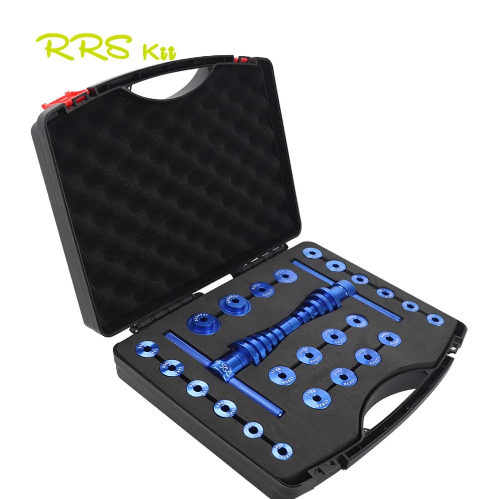 Rrskit Ruote per bicicletta/Install cuscinetto mozzo Set di presse Strumento di installazione per rimozione cuscinetto con punto di svolta del telaio a coda morbida per bici
