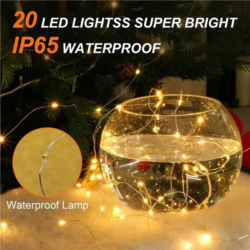 DT39 20PCS Wine Bottle Cork Lights, 20 LED Fairy String Lights for DIY Party Wedding Christmas Bar Decoration