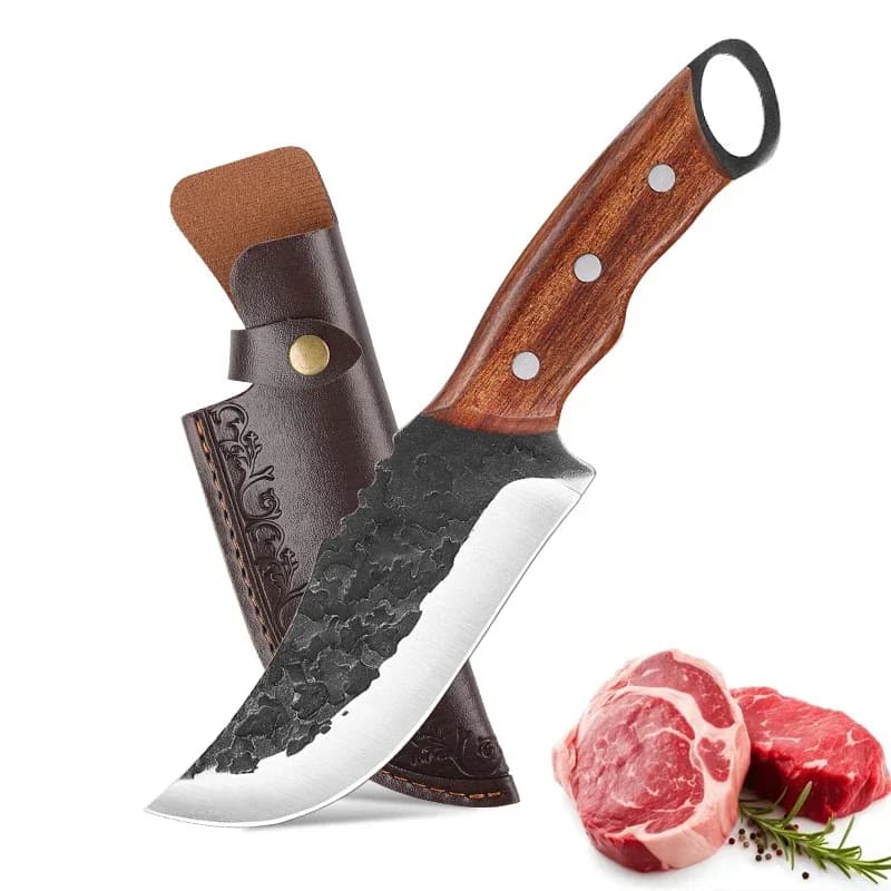 Coltello in acciaio inossidabile Coltello forgiato fatto a mano Mannaia per carne Coltello da cucina per disossare Frutta Verdura Coltello da cucina Utensili da cucina